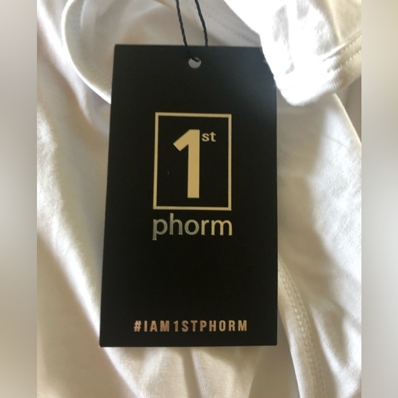 1st Phorm White Racerback Performance Tank Top Size S Stretch Active Athletic - Picture 4 of 5